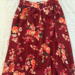 Knee length floral skirt